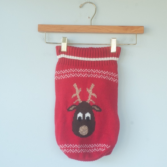 H&M Red Dog Reindeer Holiday Sweater - Picture 6 of 9